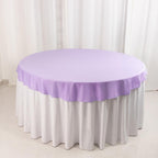 Scuba Round 70" Tablecloth Lavender Lilac - Wrinkle Free & Stain Resistant Table Cover - Bell Racket Store
