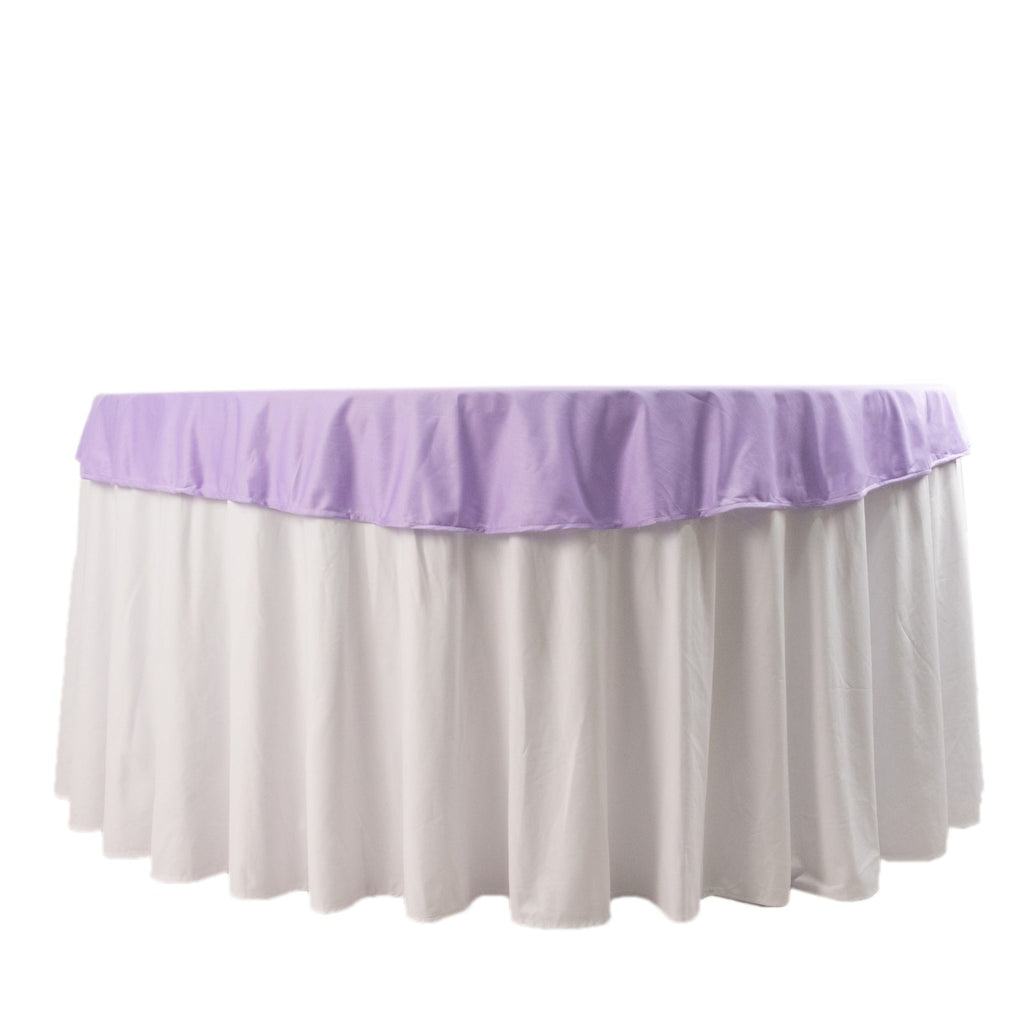 Scuba Round 70" Tablecloth Lavender Lilac - Wrinkle Free & Stain Resistant Table Cover - Bell Racket Store