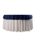 Scuba Round 70" Tablecloth Navy Blue - Wrinkle Free & Stain Resistant Table Cover - Bell Racket Store