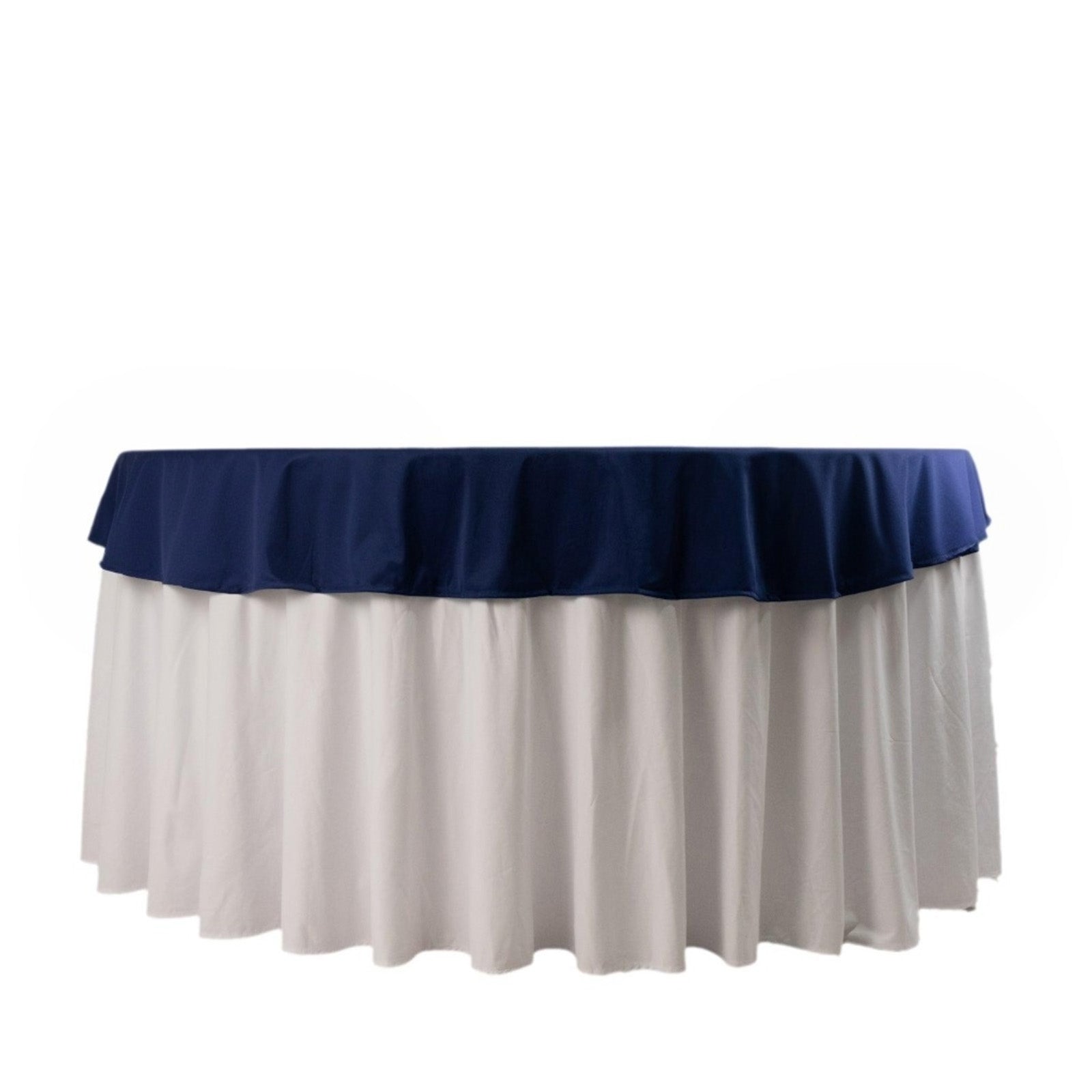 Scuba Round 70" Tablecloth Navy Blue - Wrinkle Free & Stain Resistant Table Cover - Bell Racket Store