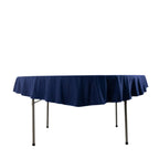 Scuba Round 70" Tablecloth Navy Blue - Wrinkle Free & Stain Resistant Table Cover - Bell Racket Store