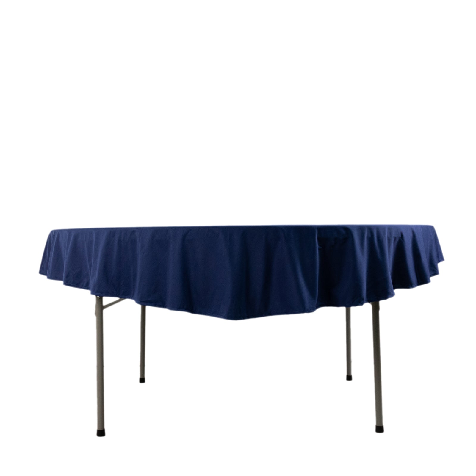 Scuba Round 70" Tablecloth Navy Blue - Wrinkle Free & Stain Resistant Table Cover - Bell Racket Store