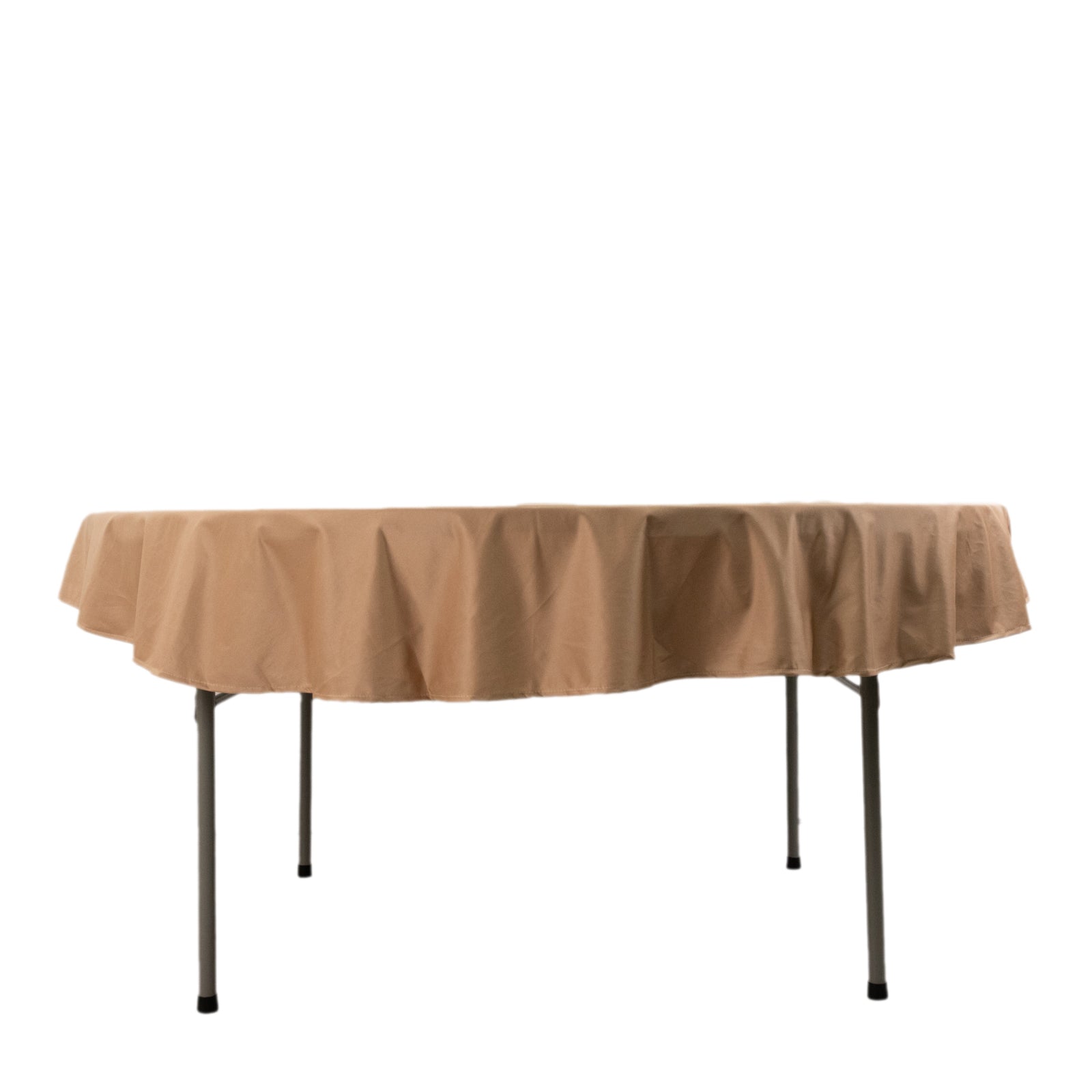 Scuba Round 70" Tablecloth Nude - Wrinkle Free & Stain Resistant Table Cover - Bell Racket Store
