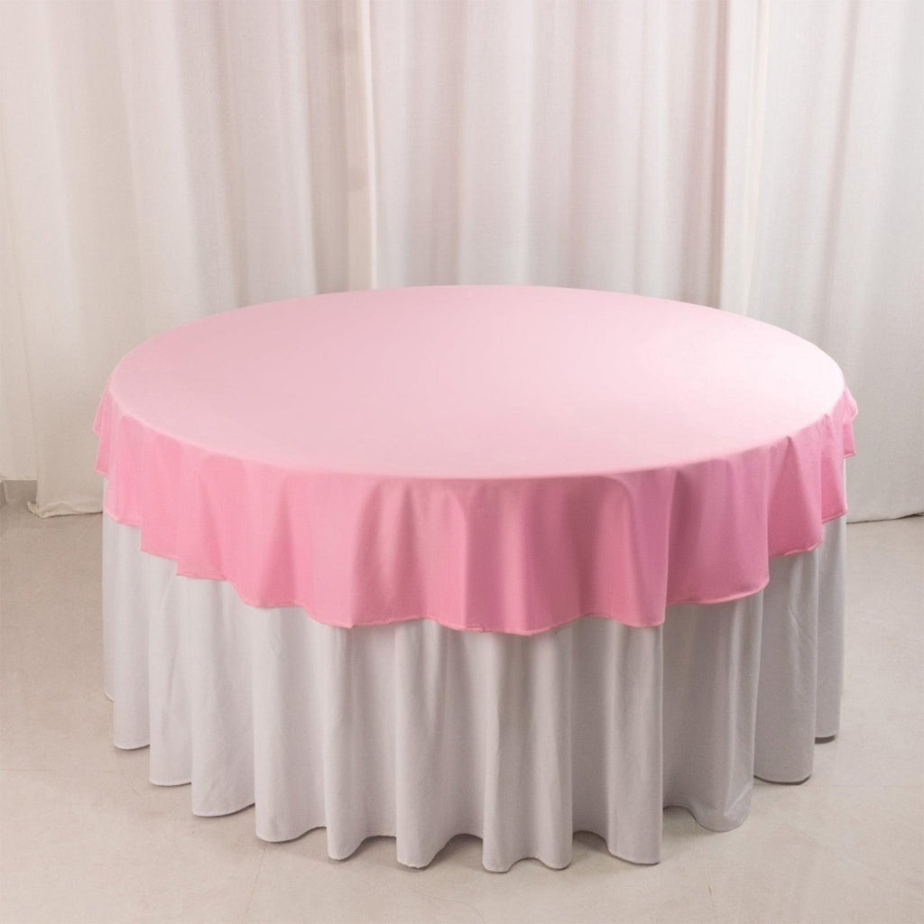 Scuba Round 70" Tablecloth Pink - Wrinkle Free & Stain Resistant Table Cover - Bell Racket Store