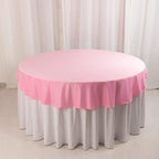Scuba Round 70" Tablecloth Pink - Wrinkle Free & Stain Resistant Table Cover - Bell Racket Store