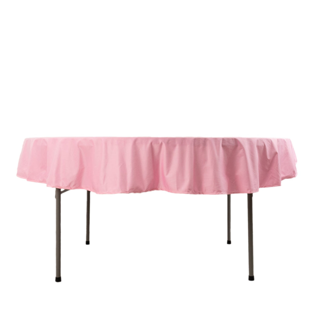 Scuba Round 70" Tablecloth Pink - Wrinkle Free & Stain Resistant Table Cover - Bell Racket Store