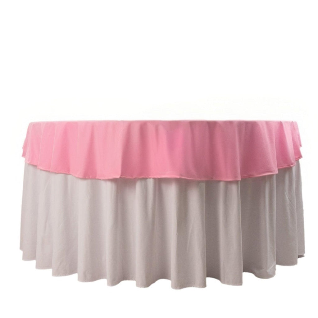 Scuba Round 70" Tablecloth Pink - Wrinkle Free & Stain Resistant Table Cover - Bell Racket Store