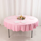 Scuba Round 70" Tablecloth Pink - Wrinkle Free & Stain Resistant Table Cover - Bell Racket Store