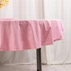 Scuba Round 70" Tablecloth Pink - Wrinkle Free & Stain Resistant Table Cover - Bell Racket Store
