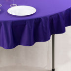 Scuba Round 70" Tablecloth Purple - Wrinkle Free & Stain Resistant Table Cover - Bell Racket Store
