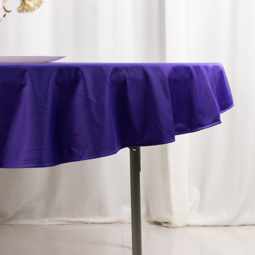 Scuba Round 70" Tablecloth Purple - Wrinkle Free & Stain Resistant Table Cover - Bell Racket Store