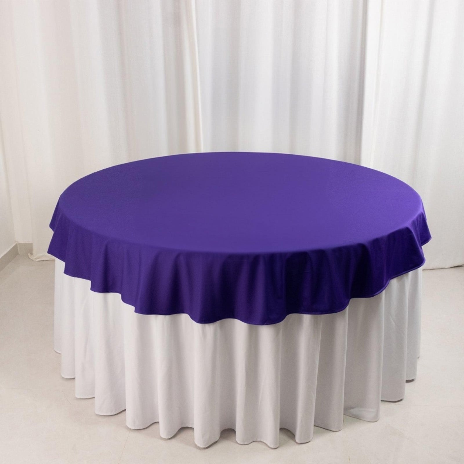 Scuba Round 70" Tablecloth Purple - Wrinkle Free & Stain Resistant Table Cover - Bell Racket Store