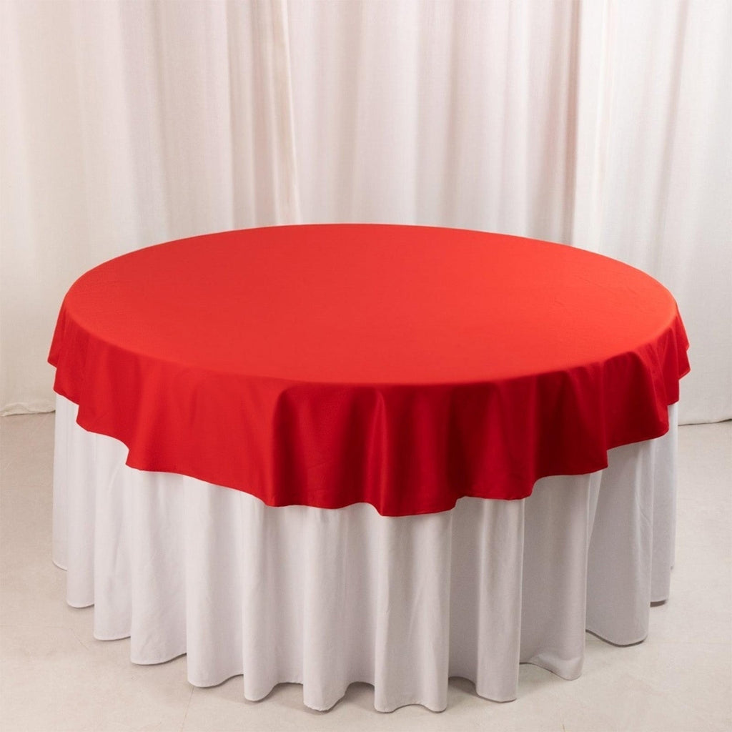 Scuba Round 70" Tablecloth Red - Wrinkle Free & Stain Resistant Table Cover - Bell Racket Store