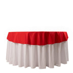 Scuba Round 70" Tablecloth Red - Wrinkle Free & Stain Resistant Table Cover - Bell Racket Store