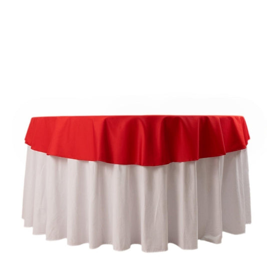 Scuba Round 70" Tablecloth Red - Wrinkle Free & Stain Resistant Table Cover - Bell Racket Store