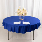 Scuba Round 70" Tablecloth Royal Blue - Wrinkle Free & Stain Resistant Table Cover - Bell Racket Store