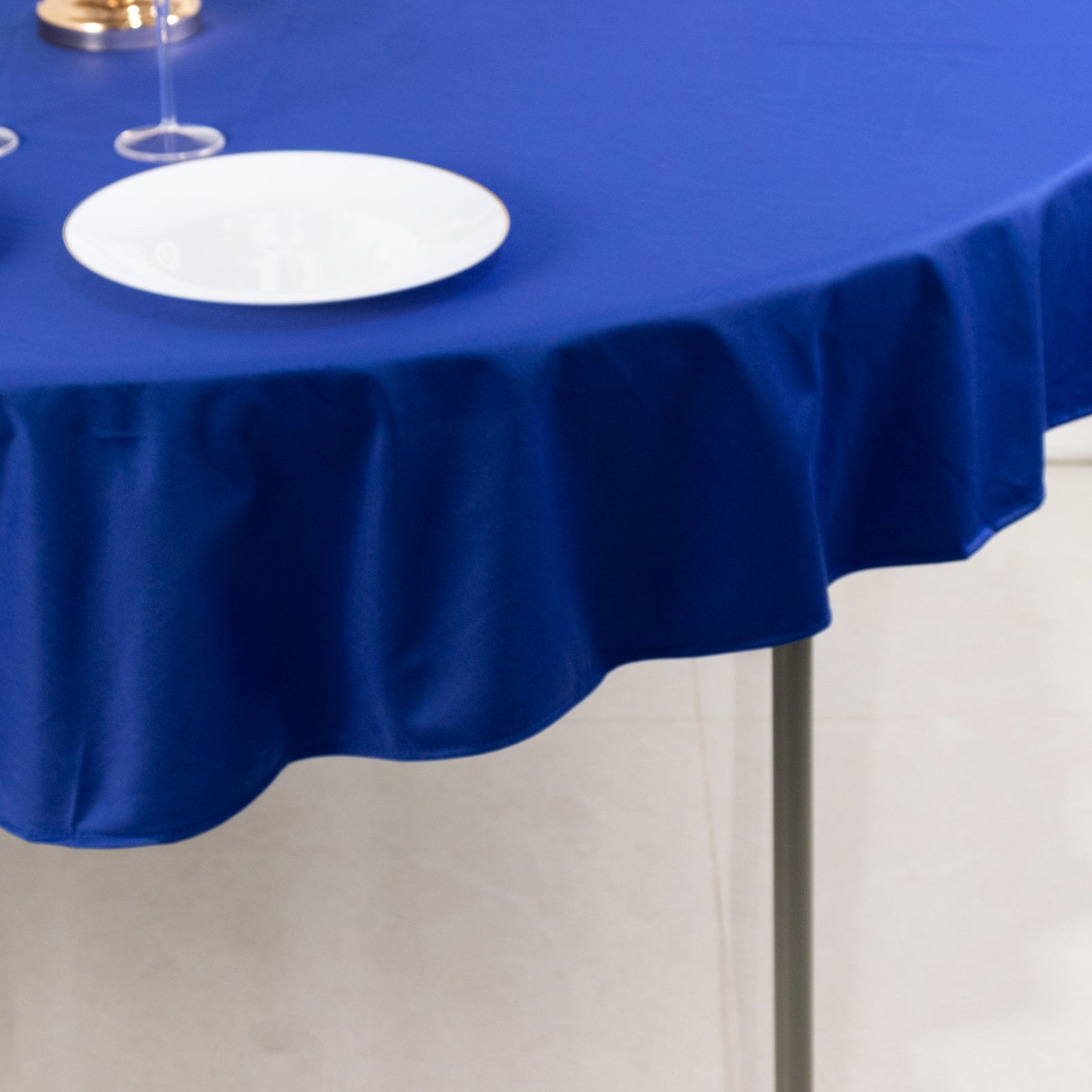 Scuba Round 70" Tablecloth Royal Blue - Wrinkle Free & Stain Resistant Table Cover - Bell Racket Store