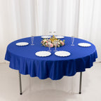 Scuba Round 70" Tablecloth Royal Blue - Wrinkle Free & Stain Resistant Table Cover - Bell Racket Store