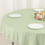 Scuba Round 70" Tablecloth Sage Green - Wrinkle Free & Stain Resistant Table Cover - Bell Racket Store