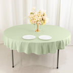 Scuba Round 70" Tablecloth Sage Green - Wrinkle Free & Stain Resistant Table Cover - Bell Racket Store