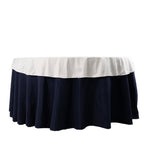 Scuba Round 70" Tablecloth White - Wrinkle Free & Stain Resistant Table Cover for Weddings and Banquets - Bell Racket Store