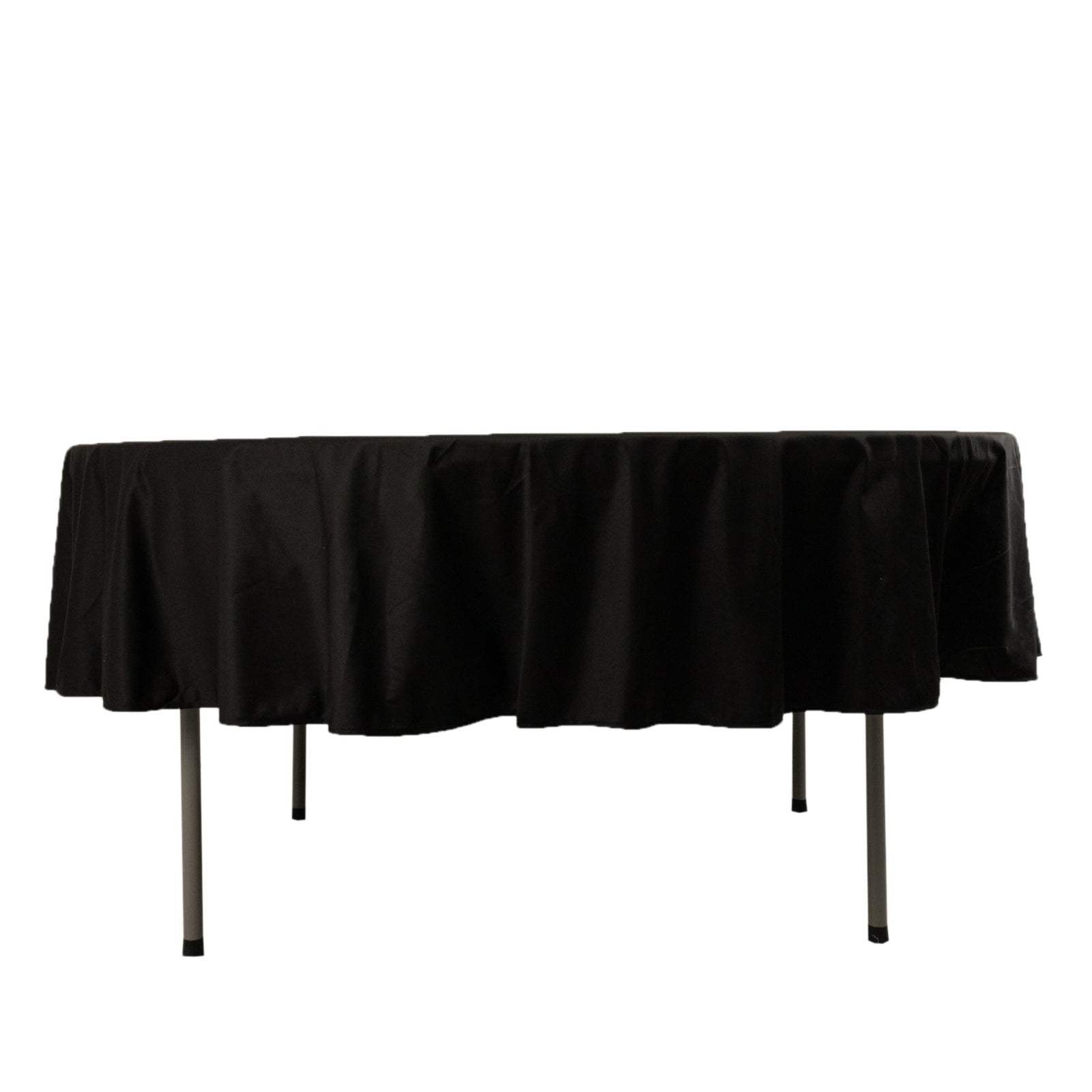 Scuba Round 90" Tablecloth Black - Wrinkle Free & Stain Resistant Table Cover for Weddings and Banquets - Bell Racket Store