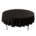 Scuba Round 90" Tablecloth Black - Wrinkle Free & Stain Resistant Table Cover for Weddings and Banquets - Bell Racket Store