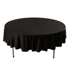 Scuba Round 90" Tablecloth Black - Wrinkle Free & Stain Resistant Table Cover for Weddings and Banquets - Bell Racket Store