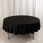 Scuba Round 90" Tablecloth Black - Wrinkle Free & Stain Resistant Table Cover for Weddings and Banquets - Bell Racket Store