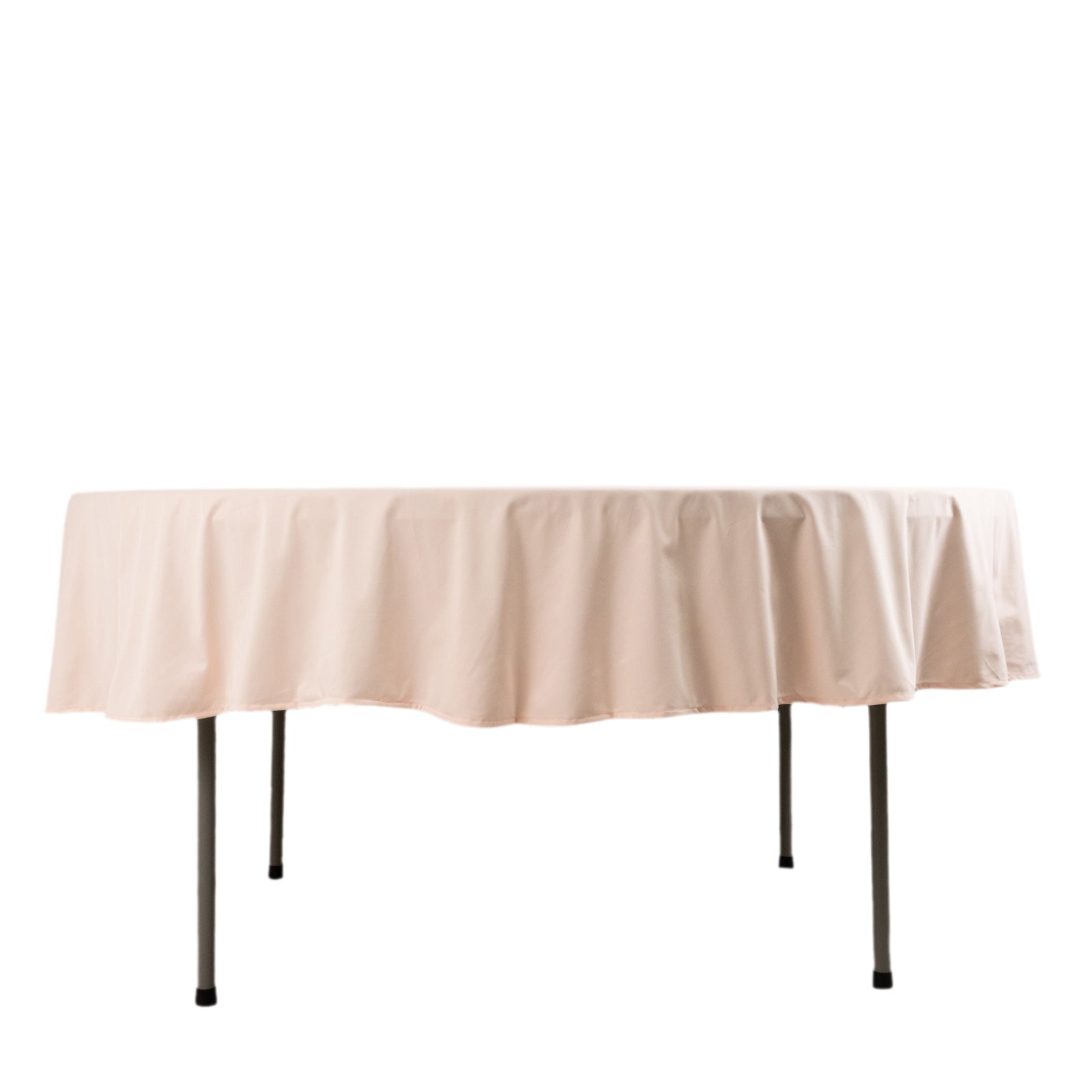 Scuba Round 90" Tablecloth Blush - Wrinkle Free & Stain Resistant Table Cover - Bell Racket Store