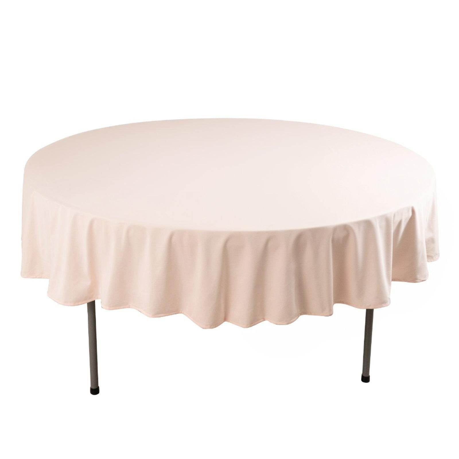 Scuba Round 90" Tablecloth Blush - Wrinkle Free & Stain Resistant Table Cover - Bell Racket Store