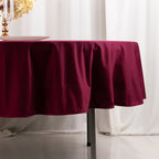 Scuba Round 90" Tablecloth Burgundy - Wrinkle Free & Stain Resistant Table Cover - Bell Racket Store
