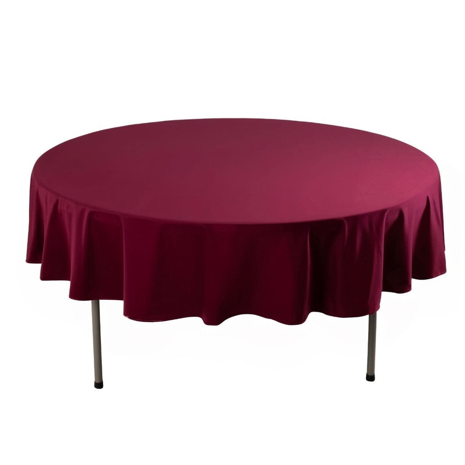 Scuba Round 90" Tablecloth Burgundy - Wrinkle Free & Stain Resistant Table Cover - Bell Racket Store