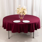 Scuba Round 90" Tablecloth Burgundy - Wrinkle Free & Stain Resistant Table Cover - Bell Racket Store