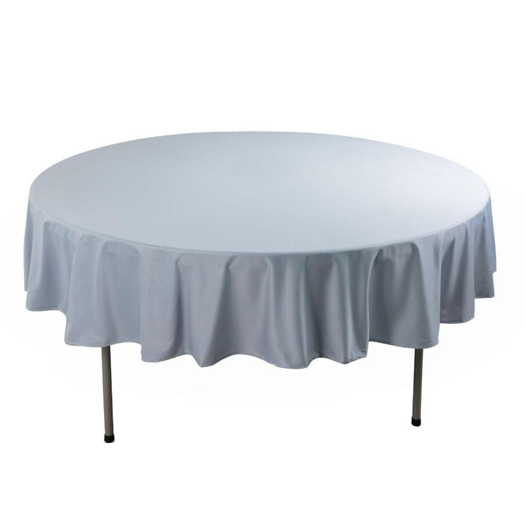 Scuba Round 90" Tablecloth Dusty Blue - Wrinkle Free & Stain Resistant Table Cover - Bell Racket Store