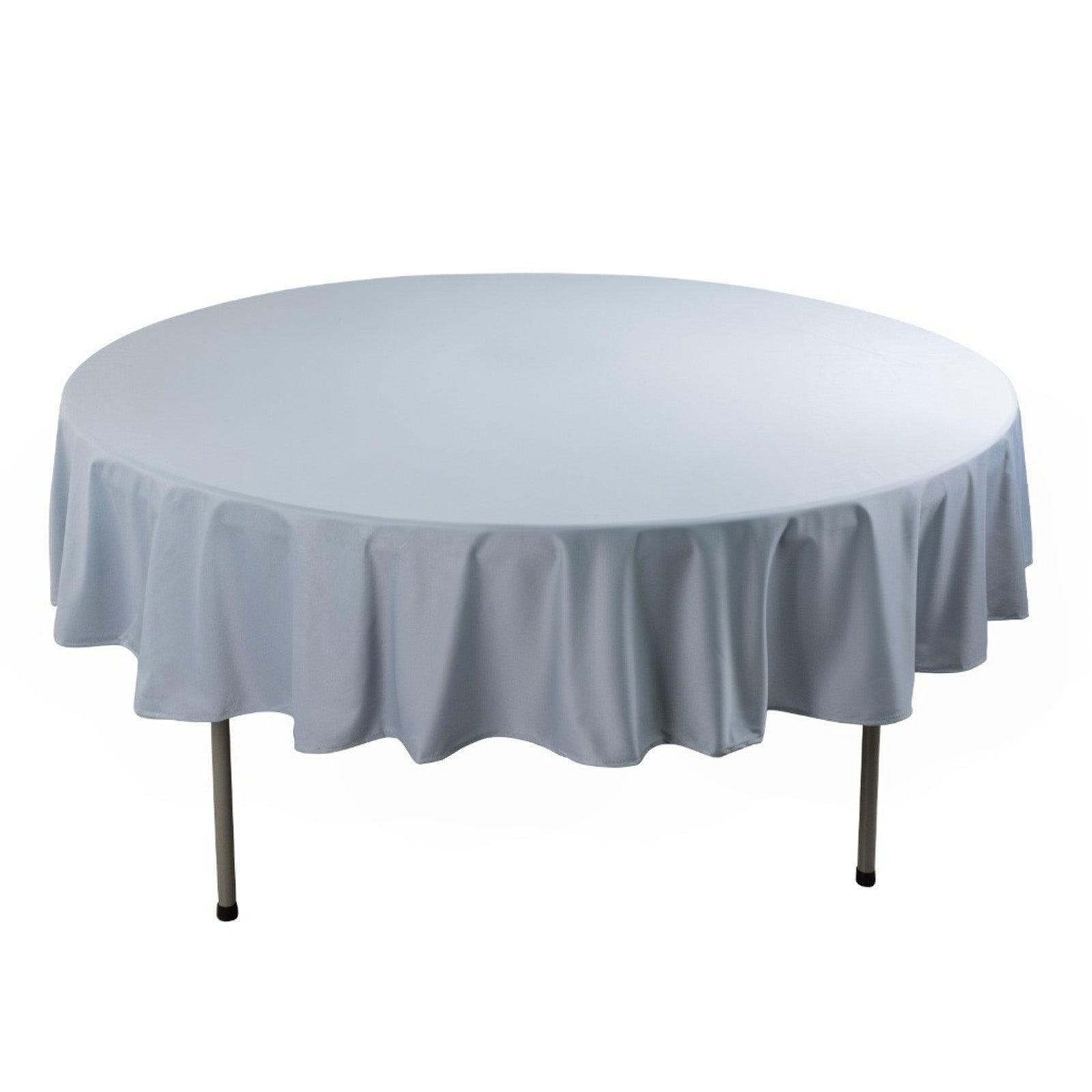 Scuba Round 90" Tablecloth Dusty Blue - Wrinkle Free & Stain Resistant Table Cover - Bell Racket Store