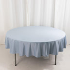 Scuba Round 90" Tablecloth Dusty Blue - Wrinkle Free & Stain Resistant Table Cover - Bell Racket Store