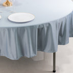 Scuba Round 90" Tablecloth Dusty Blue - Wrinkle Free & Stain Resistant Table Cover - Bell Racket Store