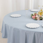 Scuba Round 90" Tablecloth Dusty Blue - Wrinkle Free & Stain Resistant Table Cover - Bell Racket Store