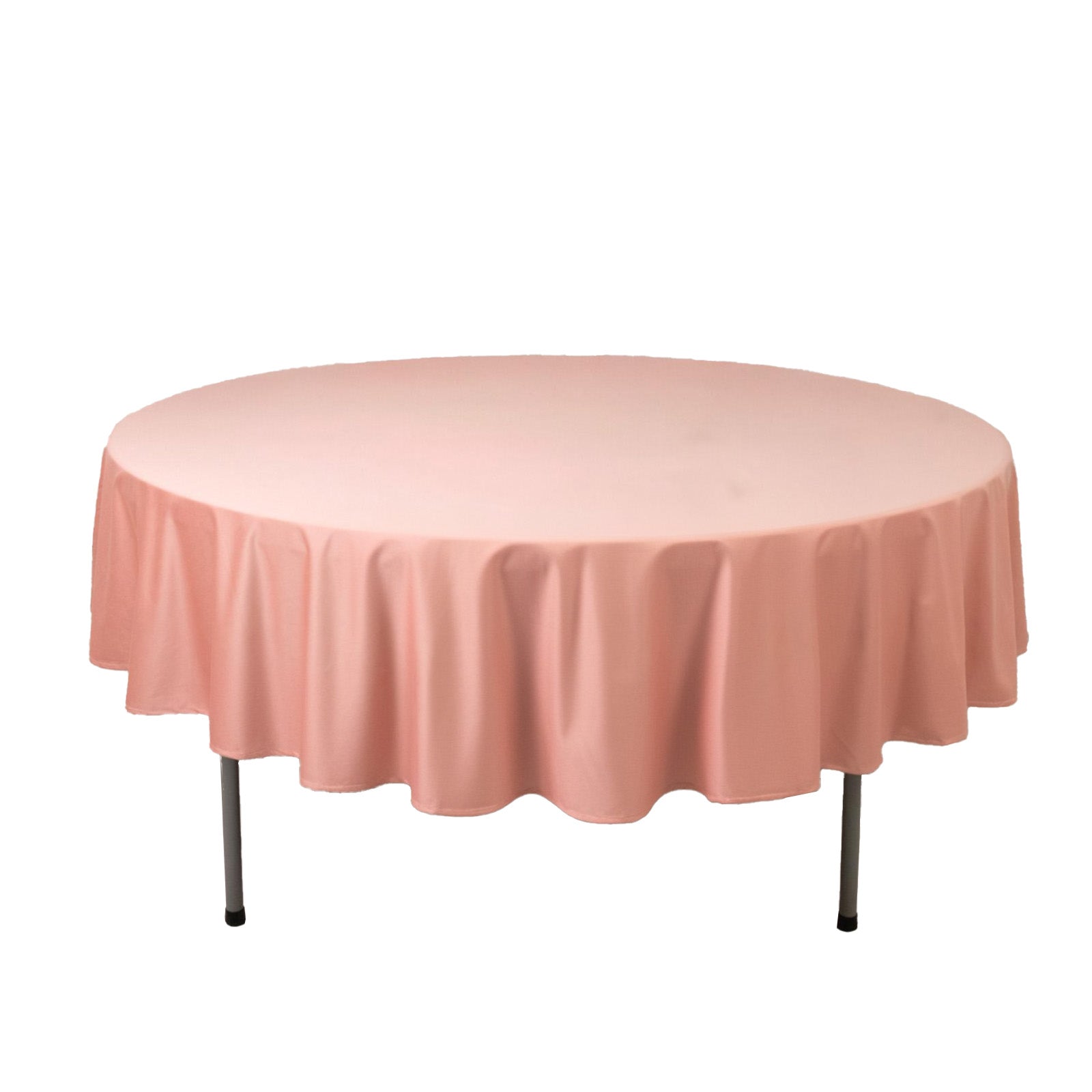 Scuba Round 90" Tablecloth Dusty Rose - Wrinkle Free & Stain Resistant Table Cover - Bell Racket Store