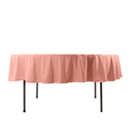 Scuba Round 90" Tablecloth Dusty Rose - Wrinkle Free & Stain Resistant Table Cover - Bell Racket Store