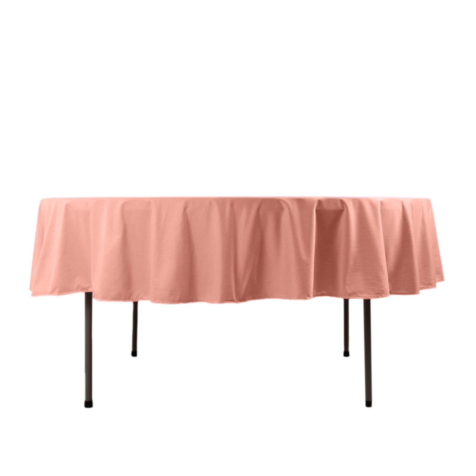 Scuba Round 90" Tablecloth Dusty Rose - Wrinkle Free & Stain Resistant Table Cover - Bell Racket Store