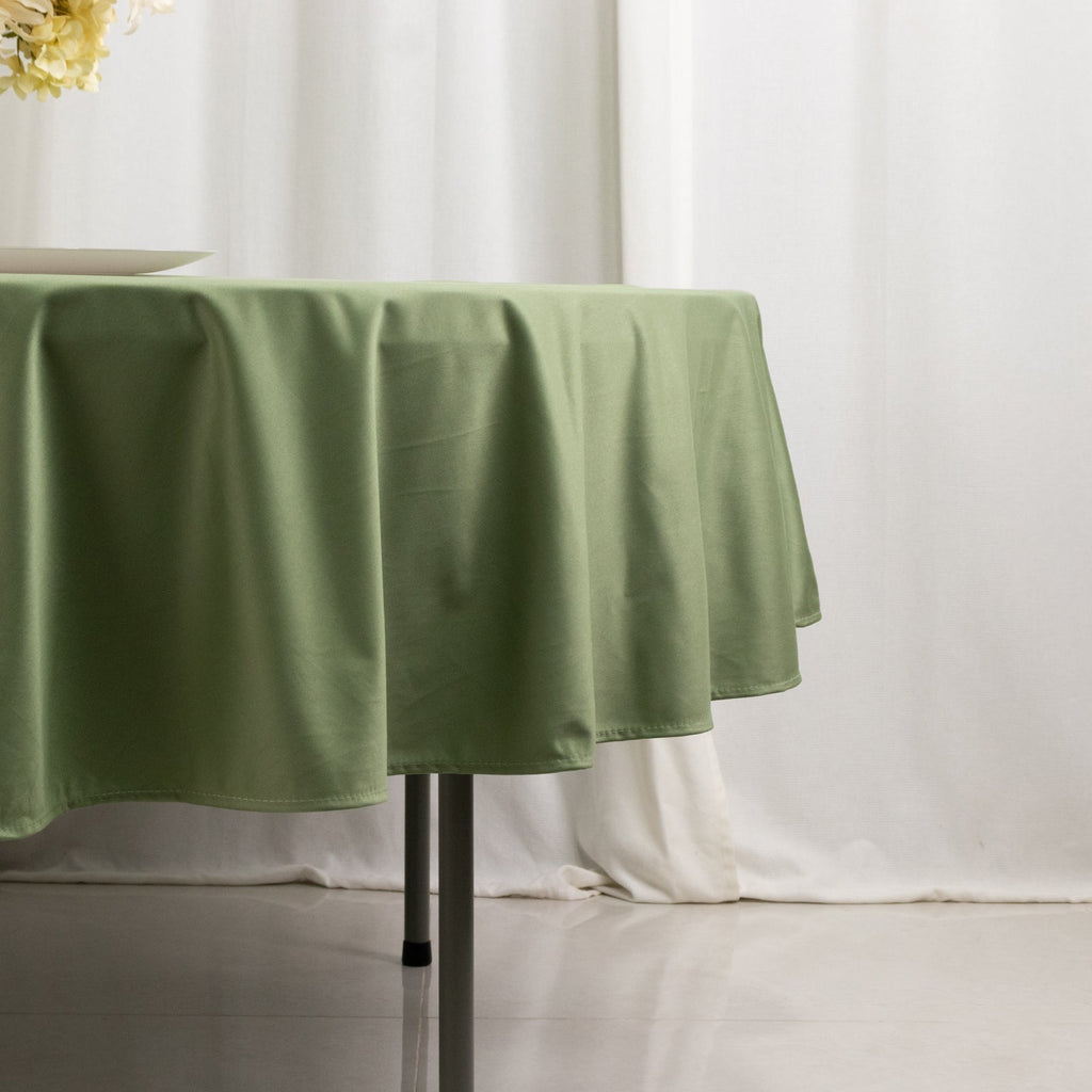 Scuba Round 90" Tablecloth Dusty Sage Green - Wrinkle Free & Stain Resistant Table Cover - Bell Racket Store
