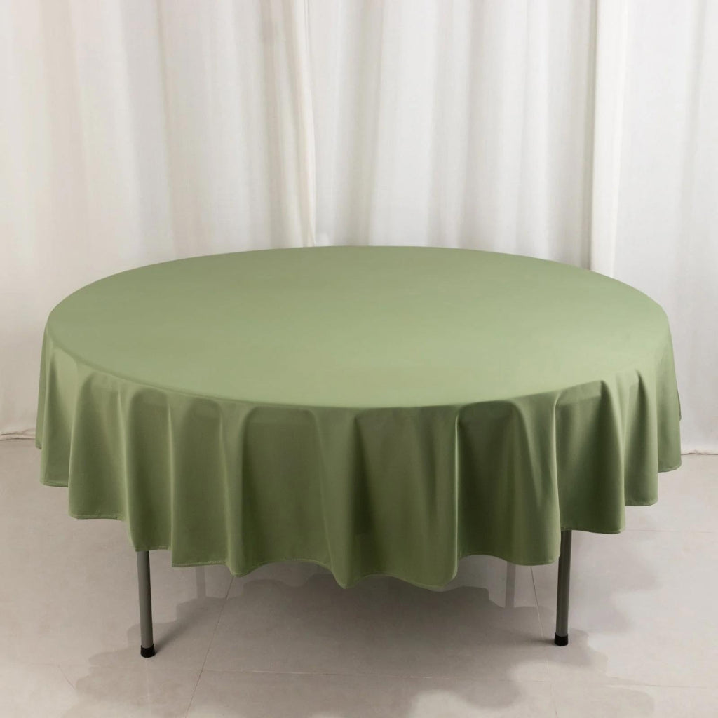 Scuba Round 90" Tablecloth Dusty Sage Green - Wrinkle Free & Stain Resistant Table Cover - Bell Racket Store