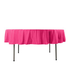 Scuba Round 90" Tablecloth Fuchsia - Wrinkle Free & Stain Resistant Table Cover - Bell Racket Store