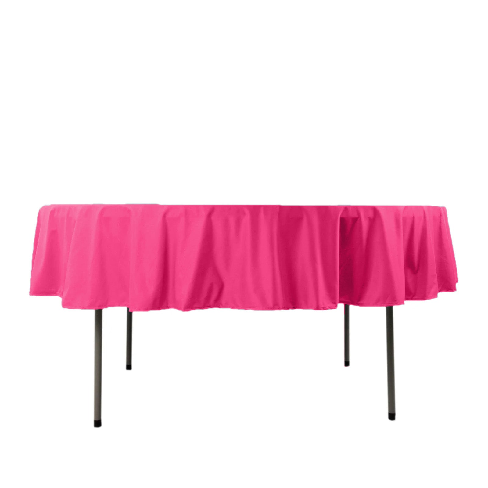 Scuba Round 90" Tablecloth Fuchsia - Wrinkle Free & Stain Resistant Table Cover - Bell Racket Store