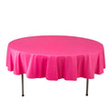 Scuba Round 90" Tablecloth Fuchsia - Wrinkle Free & Stain Resistant Table Cover - Bell Racket Store