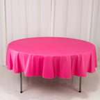 Scuba Round 90" Tablecloth Fuchsia - Wrinkle Free & Stain Resistant Table Cover - Bell Racket Store