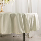 Scuba Round 90" Tablecloth Ivory - Wrinkle Free & Stain Resistant Table Cover - Bell Racket Store