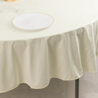 Scuba Round 90" Tablecloth Ivory - Wrinkle Free & Stain Resistant Table Cover - Bell Racket Store